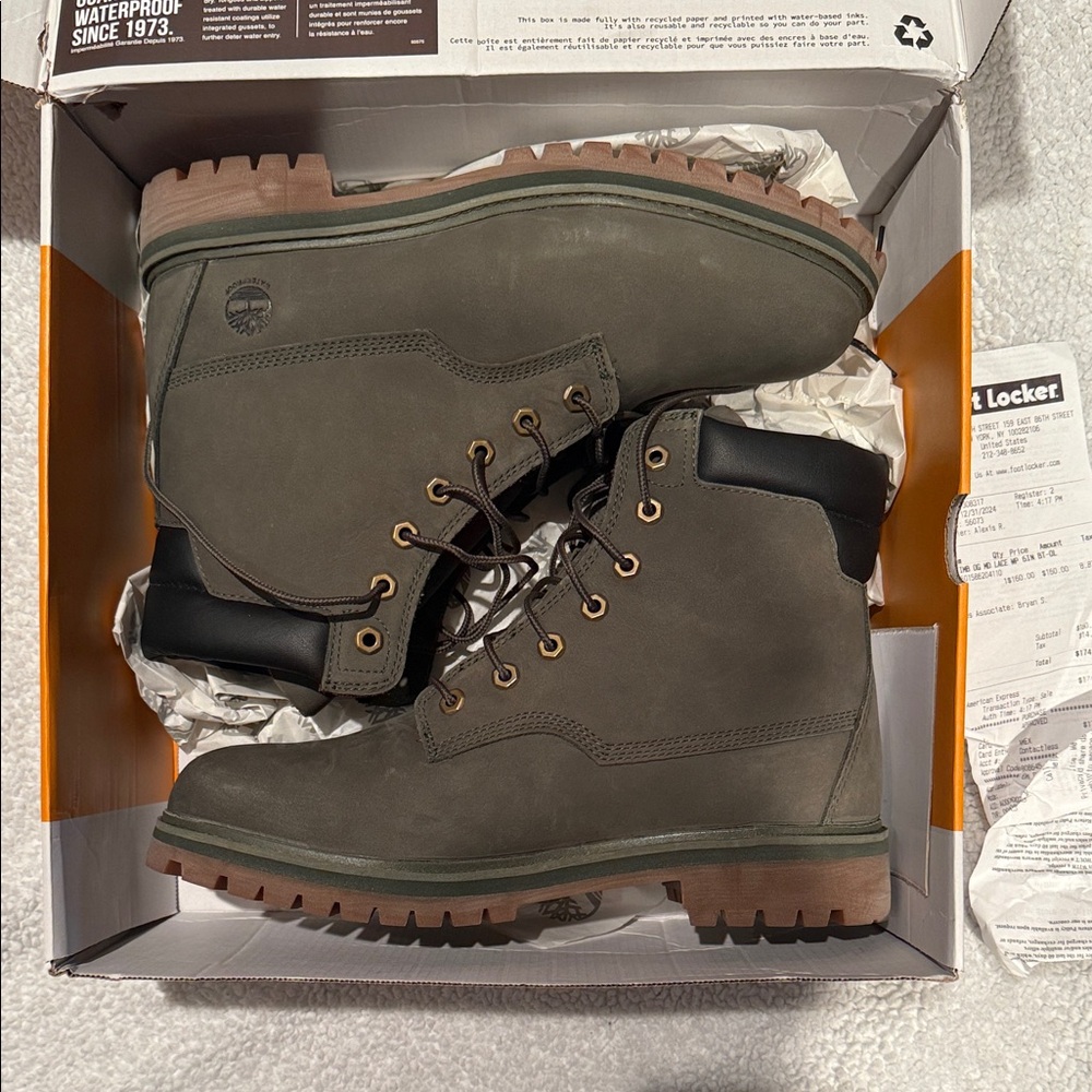 Timberland Men's Olive Green Boots NIB